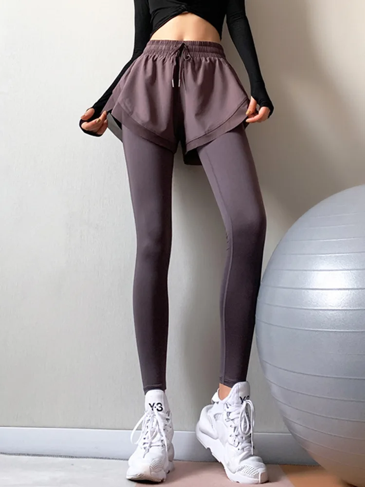 Sports pants, women's summer quick drying running and fitness pants, breathable quick drying and anti glare high waisted dance y