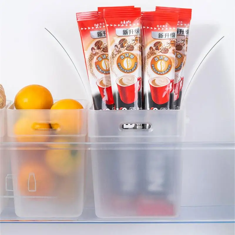 

2Pcs Fridge Food Sort Storage Box Transparent Seasoning Storage Box Refrigerator Organizer Bins Kitchen Fridge Storage Organizer