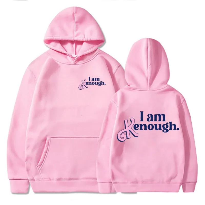 

I Am Enough Letter Print Hoodie Funny Movice Clothes Harajuku Pullover Sweatshirts Unisex Fashion Streetwear Unisex Long Sleeve