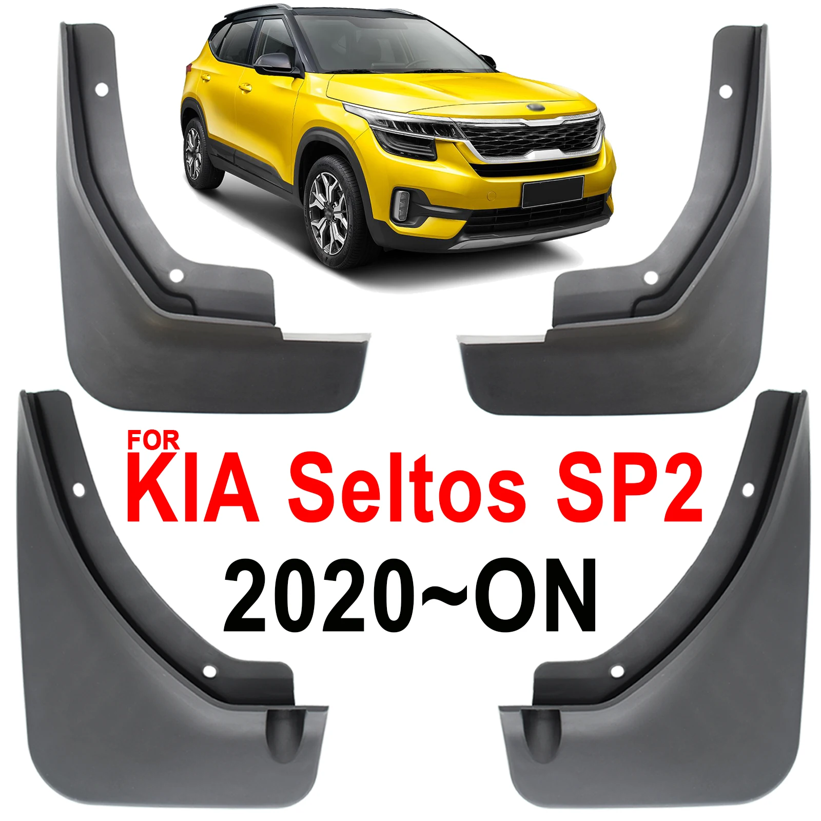 4x Molded Car Mud Flaps Splash Guards For Kia Seltos SP2 2019 2020 2021 2022 2023 Mudflaps