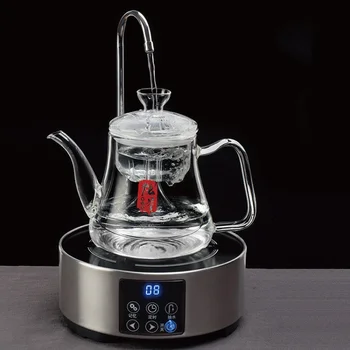 1200W Automatic Water Supply Electric Ceramic Stove Mini 10 Gear Kung Fu Tea Stove Timing Pumping Water Induction Cooker 220V 1