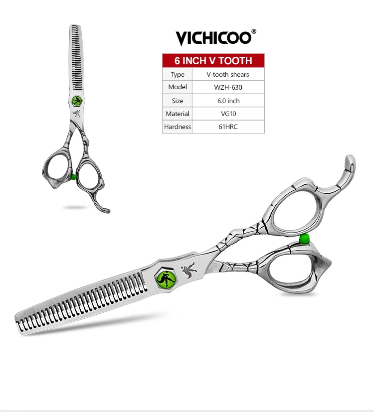 Hohe Qualität 6,0 zoll Haar Schneiden Friseur Barber Salon Schere Ausdünnung Haar Scheren Sets professionelle Edelstahl – Detail 8