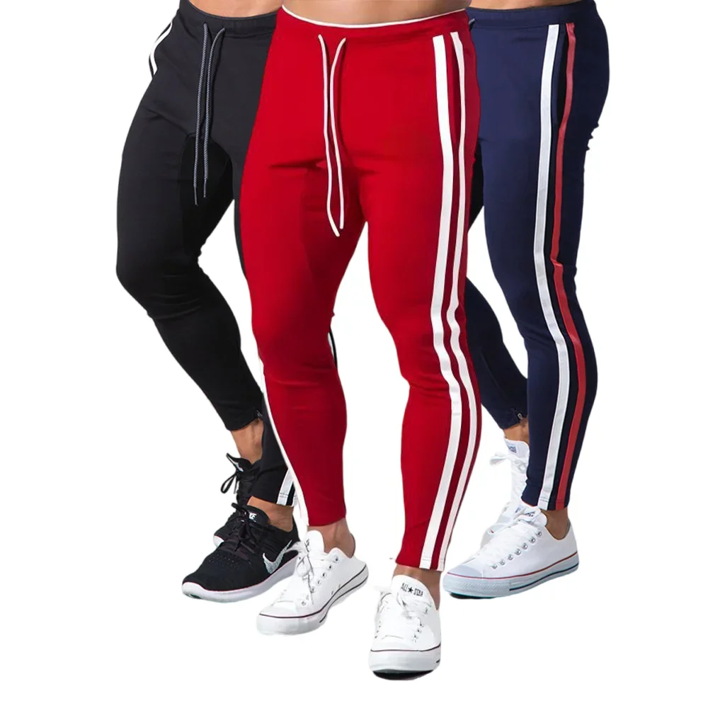 الرجال ركض سراويل تقليدية نحيل Sweatpants تجريب الذكور السراويل الرياضية التدريب رياضية أسفل اللياقة البدنية سراويل للجري الرجال