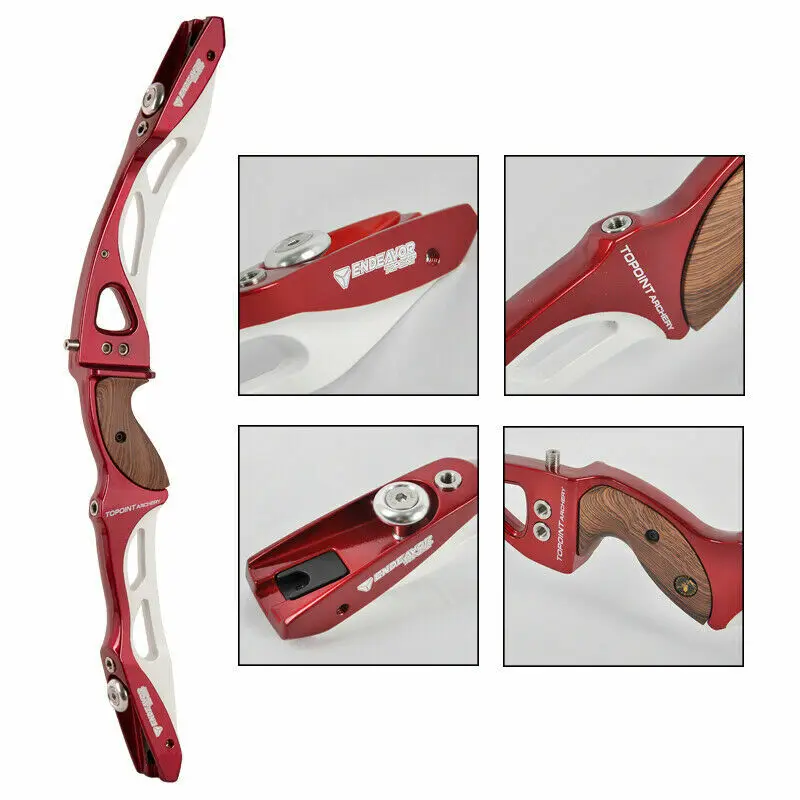 Archety Topoint ILF Arco ricurvo Riser 25 "Tiro con l'arco Takedown Grip per mano sinistra destra Caccia all'aperto Sport Competizione Tiro - immagine 6