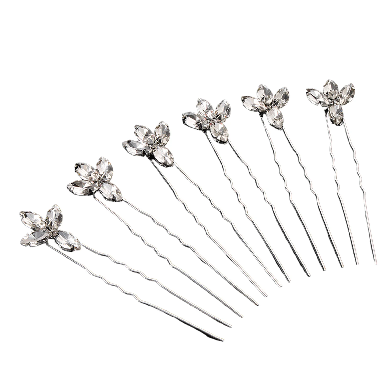 

6pcs U Shaped Hair Pin Headwear Non-slip Stabel Grip Hairpins Jewelry for Women Long & Thick Hair