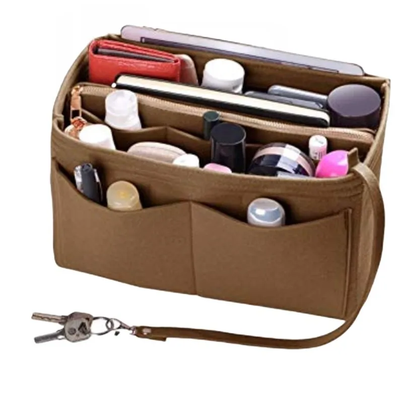 1：1 For Neverfull MM GM High Quality Felt Purse Bag Organizer Insert with  zipper Bag Tote Shaper - AliExpress