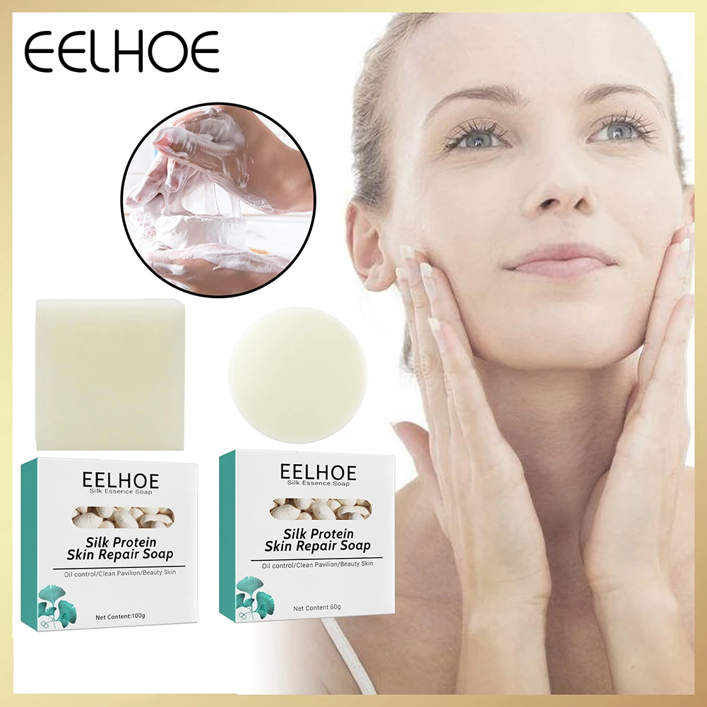 1pc-silk-protein-skin-repair-facial-cleaning-soap-remove-mites
