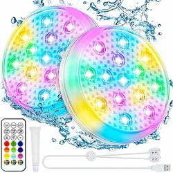 Rechargeable Waterproof Color-Changing LED Pool & Spa Lights with Remote (2pcs)