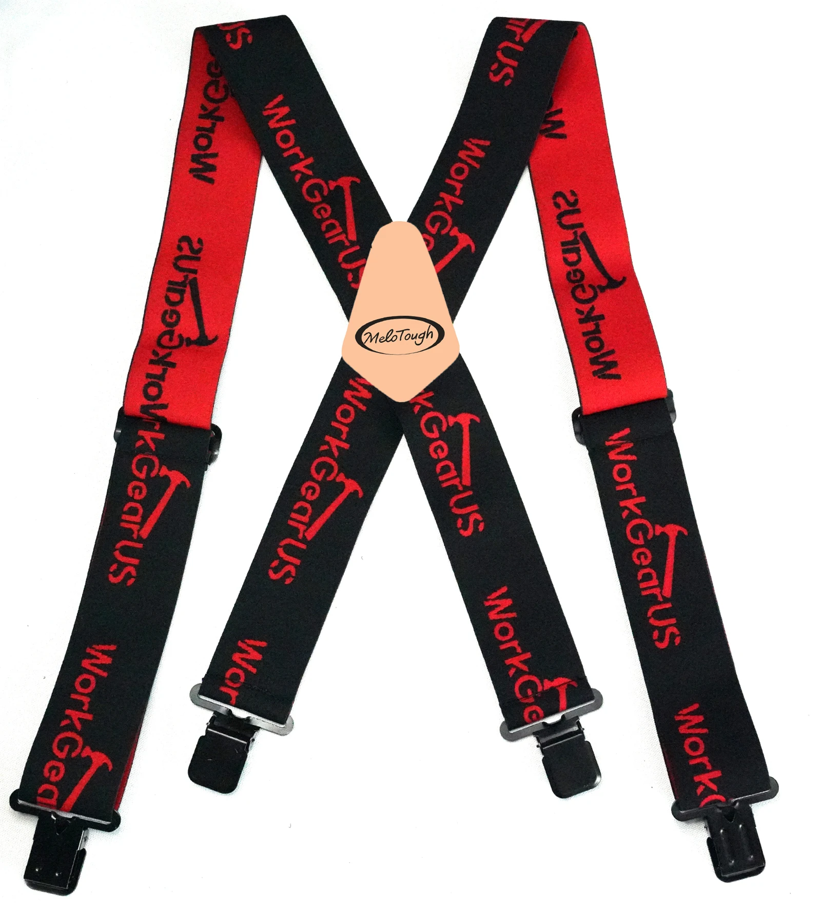 MELOTOUGH – bretelles entièrement élastiques pour hommes, 2 pouces de large, dos en X, bretelles de travail robustes pour hommes, ceinture à outils