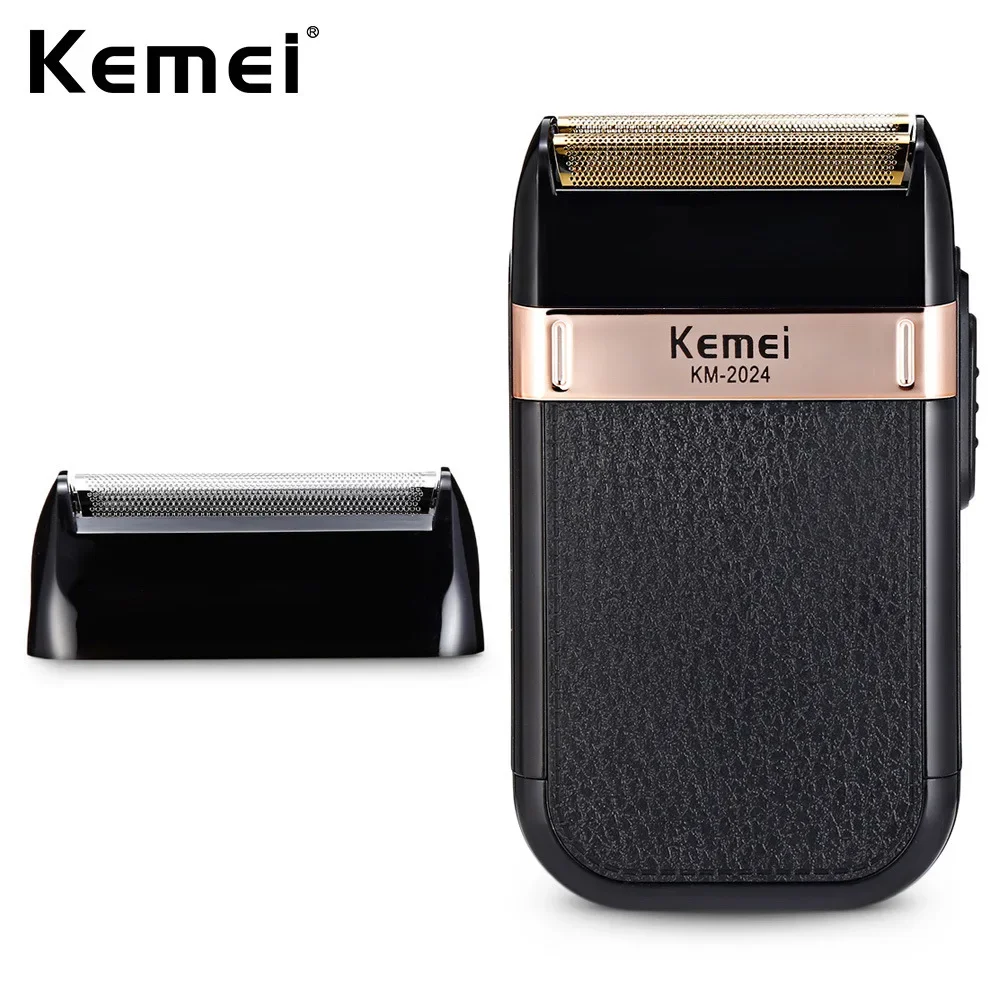 electric shaver Kemei- for Men Twin Blade Waterproof Reciprocating Cordless USB Rechargeable Shaving Barber Trimmer