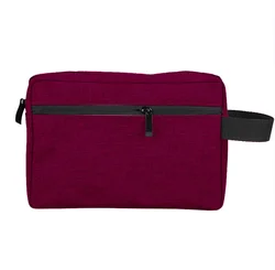 Deluxe Waterproof Travel Toiletry Bag - Large Capacity Portable Cosmetic Case (Wine red)