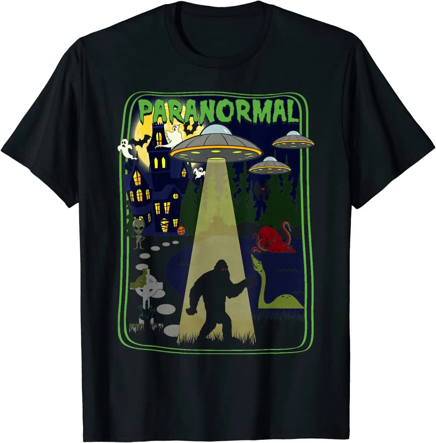 New Limited Partimal M0Thman Al!Ens Funny Cryptid Design Gift T-Shirt S-3Xl