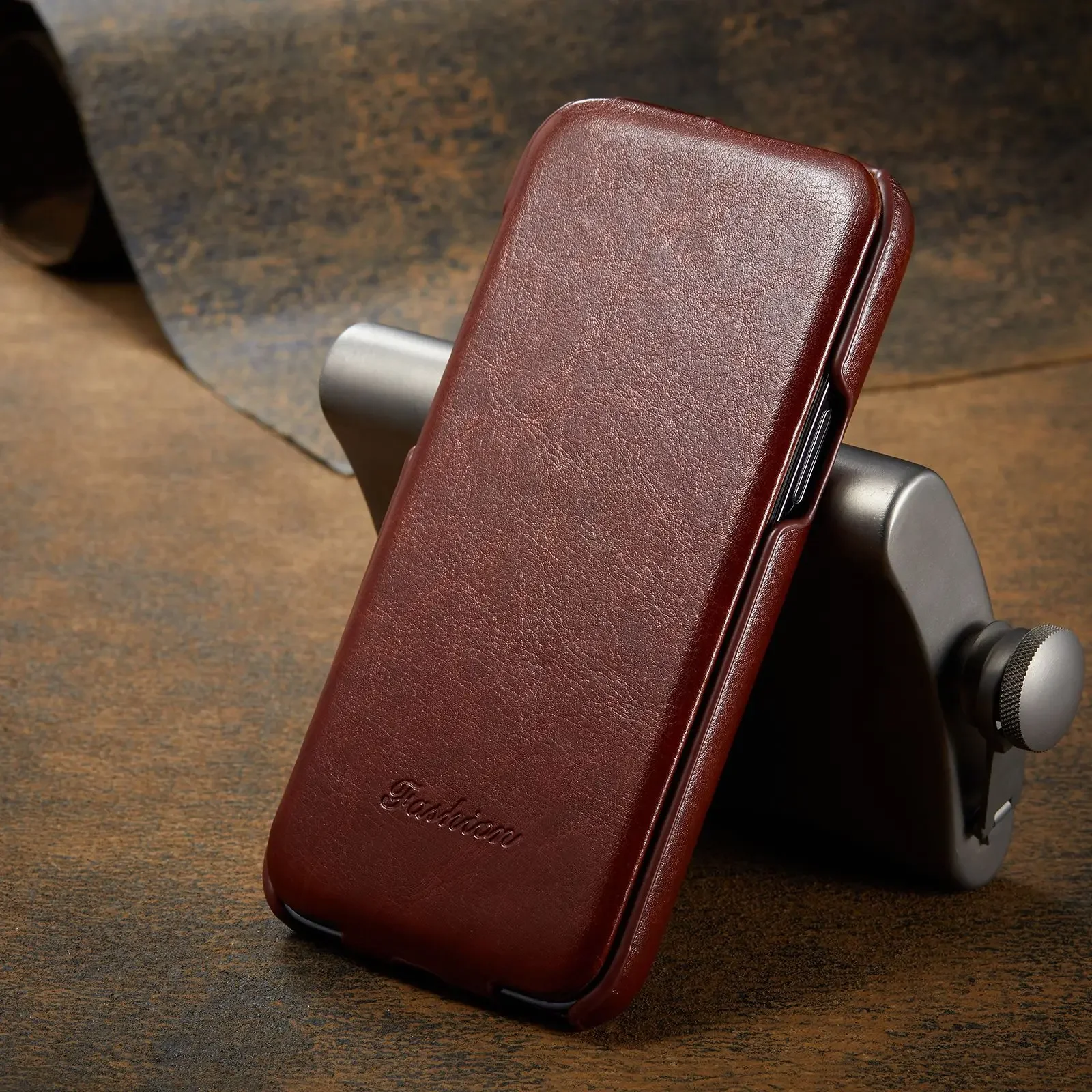 Luxurious Leather Vertical Flip Case - Premium Full Protection