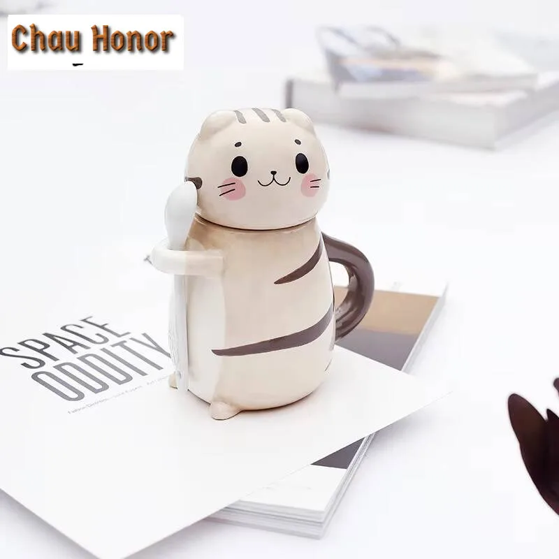 Creative Cute Cat Coffee Mug Hot Chocolate Cup Afternoon Tea Mug Fruit Juice Milk Jug Master Office Water Cup Drinkware Gift