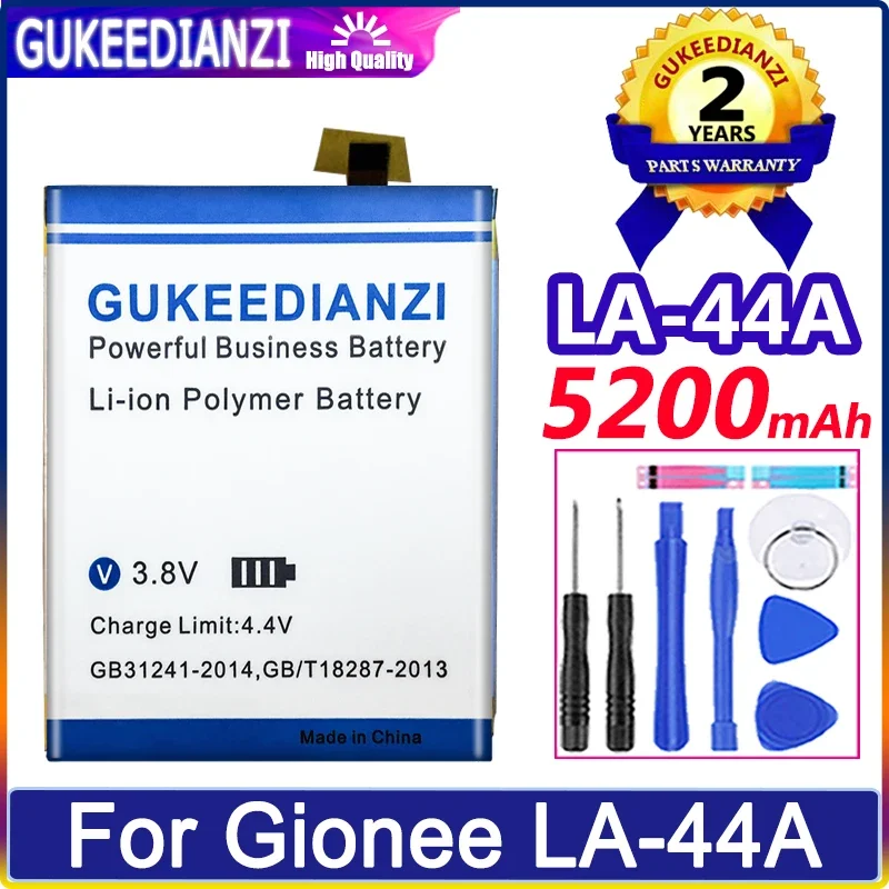 

GUKEEDIANZI Battery LA44A 5200mAh For Gionee LA-44A Mobile Phone Bateria