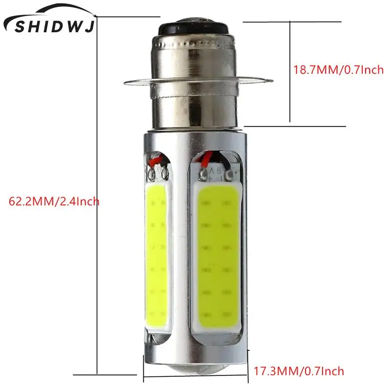 1PC H6M PX15d P15D25-1 E401 White COB LED Motor Bike/ATV Headlight Bulb Fog Light High Quality