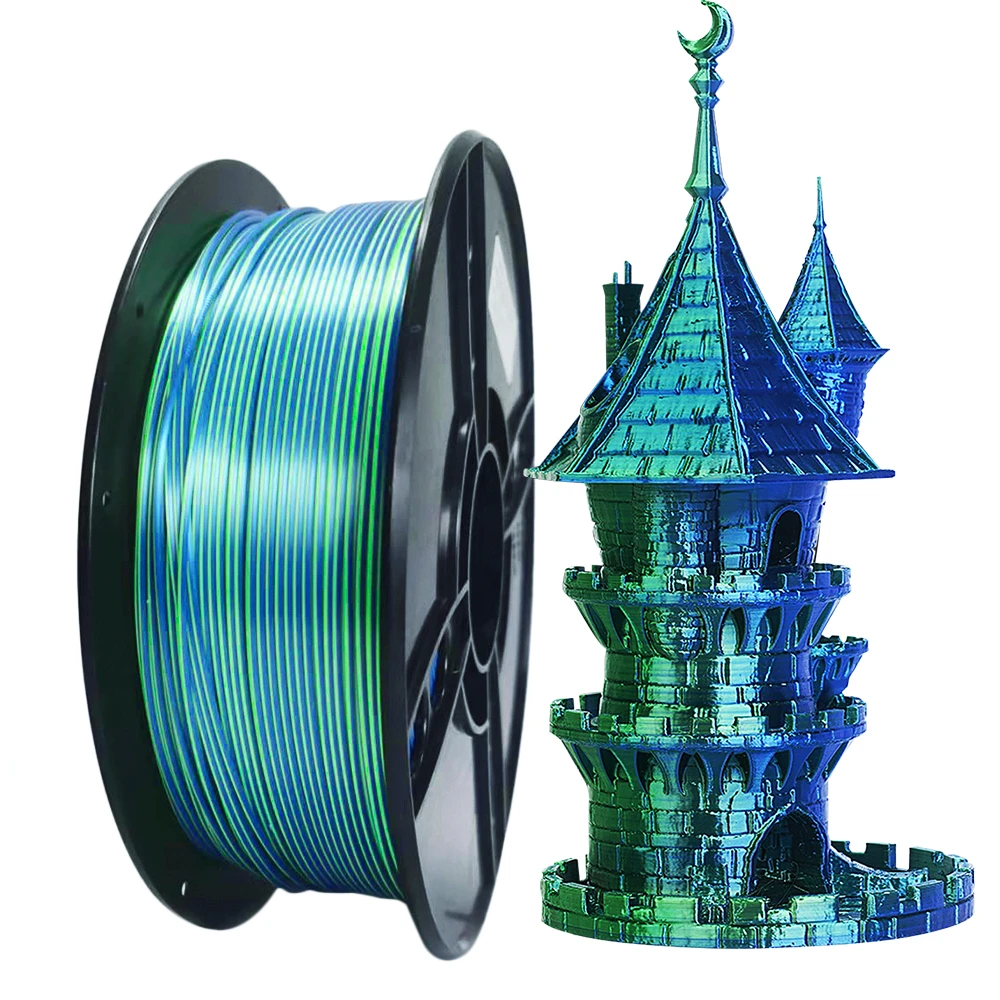 3d Printer Filament Twotone Pla 1.75mm 250g Silklike Material For 3d