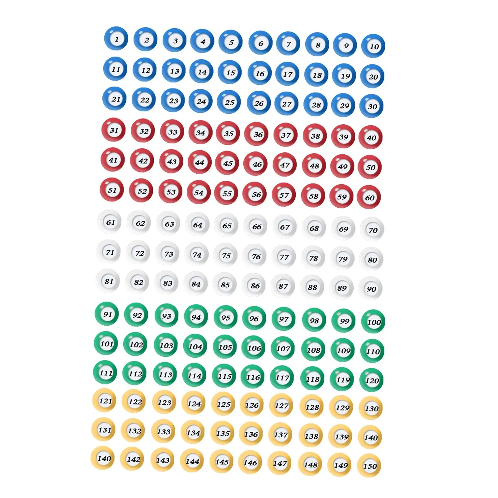 150x Bingo Balls Equipment Replace with Easy Read Window Raffle Balls for Home Parties Camping Game Night Large Group Activities