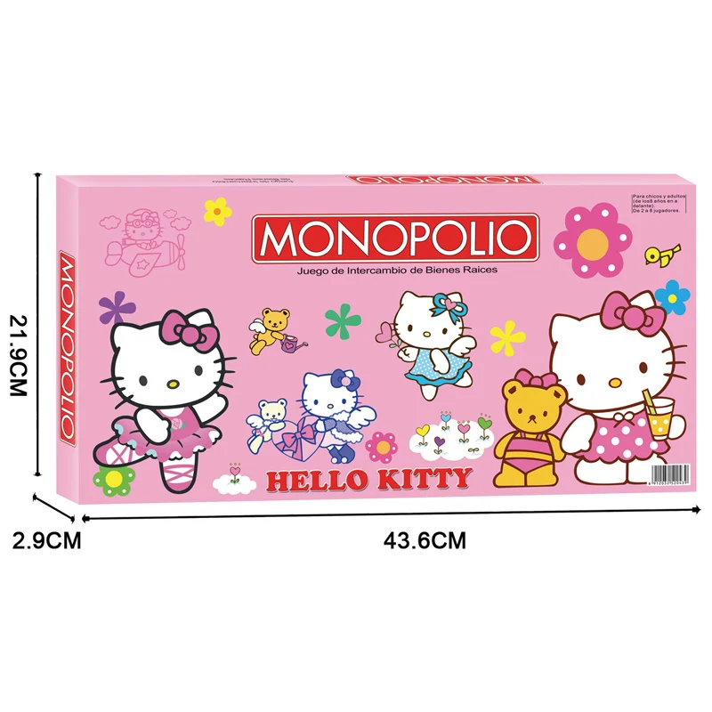 Bring a Spanish twist to game night - Spanish Monopoly Real Estate Card Game with Hello Kitty and Disney Princess characters 2