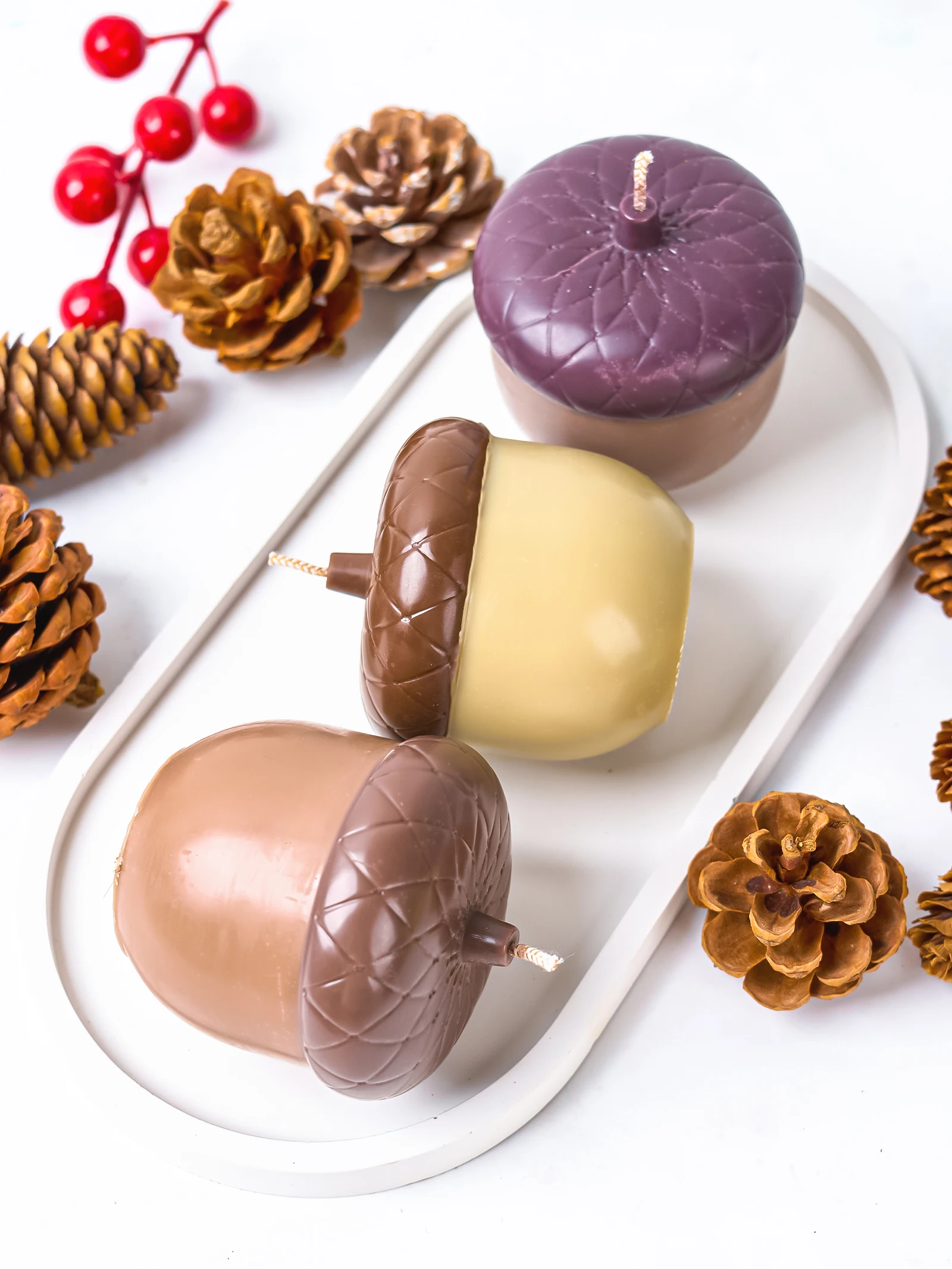 Description Picture 6 of item3D Hazelnut Candle Silicone Mold DIY Pine Cone Handmade Soap Resin Molds Scented Candle Making Supplies Christmas Decor Gifts