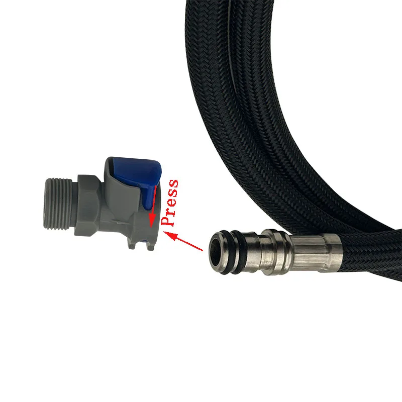 Bourdillat F1/2 M15*1 Replacement Faucet Hose Quick Connect Pull Out Hose Nylon Tube 150cm Kitchen Accessories