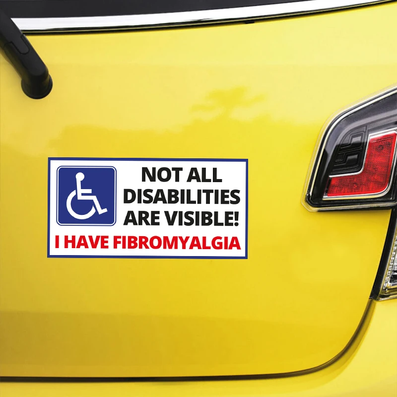 Confezione da 5 adesivi in vinile fustellati per disabilità, ideale per auto, porte, furgone, avviso per bagni, impermeabile non si restringe. (STAMPA DIGITALE