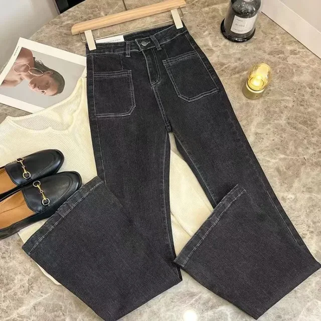 ZMZBCH-Jean Délavé Taille Haute pour Femme, Slim, en Denim, Classique, Vintage, Commandé, Fjadt All-Match 5