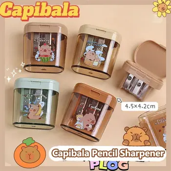 Cartoon Capybara Pencil Sharpener Mini Double Hole Student Cute Pencil Sharpeners Portable Pencil Sharpener for Kids 1