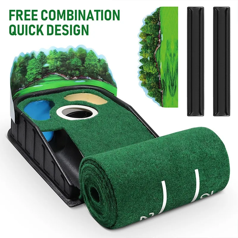 Professional Golf Putting Practice Equipment Three Hole Indoor and Outdoor Universal Putting Practice Blanket Swing Trainer