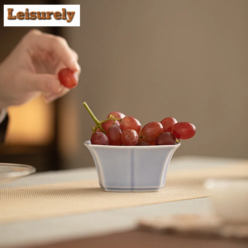 Elegant Lotus Core Square Fruit Dishes Japanese Pastry Plate Fruit Dishes Cake Display Stand Serving Tray Cafes Decoration Craft