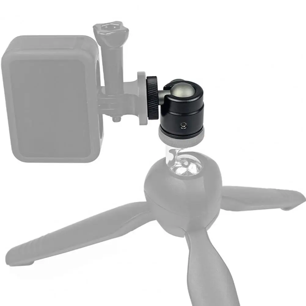 Mini Ball Head 360&deg; Rotatable Aluminum Alloy 1/4 Screw For GoPro For Osmo LED Video Light Phone DSLR Camera Monopod Tripod Head tripod ball head