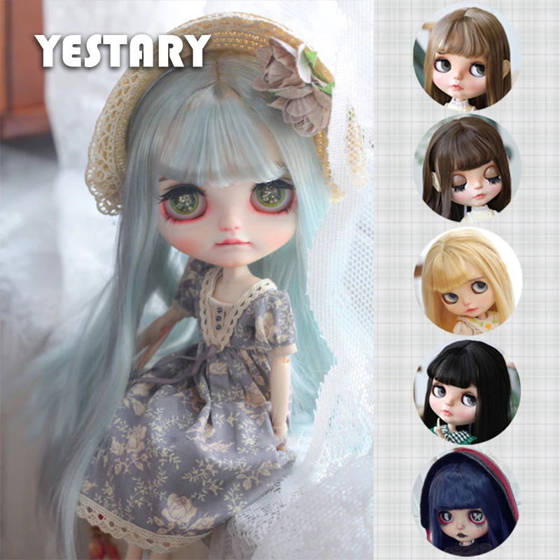 YESTARY BJD Blythe Doll Wigs Accessories Tress For Dolls Wigs Milk Silk  Fashion Long Hair Curl With Bangs For Girl Birthday Gift - AliExpress