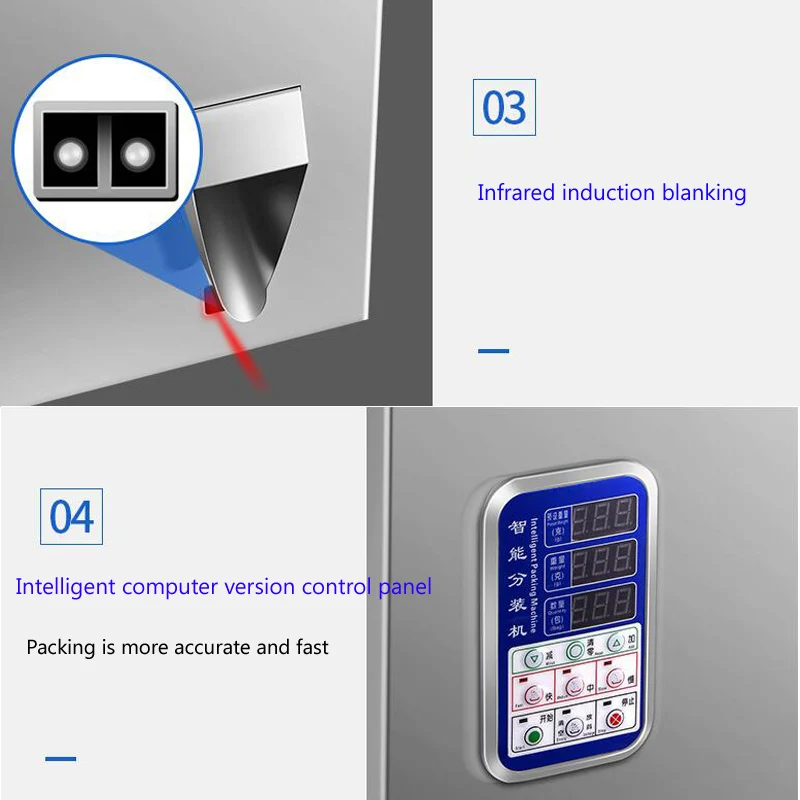 Desktop Filling Machine Inductive And pedalable Blanking Automatic Weighing Filling Machine Dispenser Packing