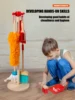 Montessori Wooden Cleaning Set Toy Broom Mop Set Little Boy Girl Simulated Children's Cleaning Tool Exercise Self-care Ability 2