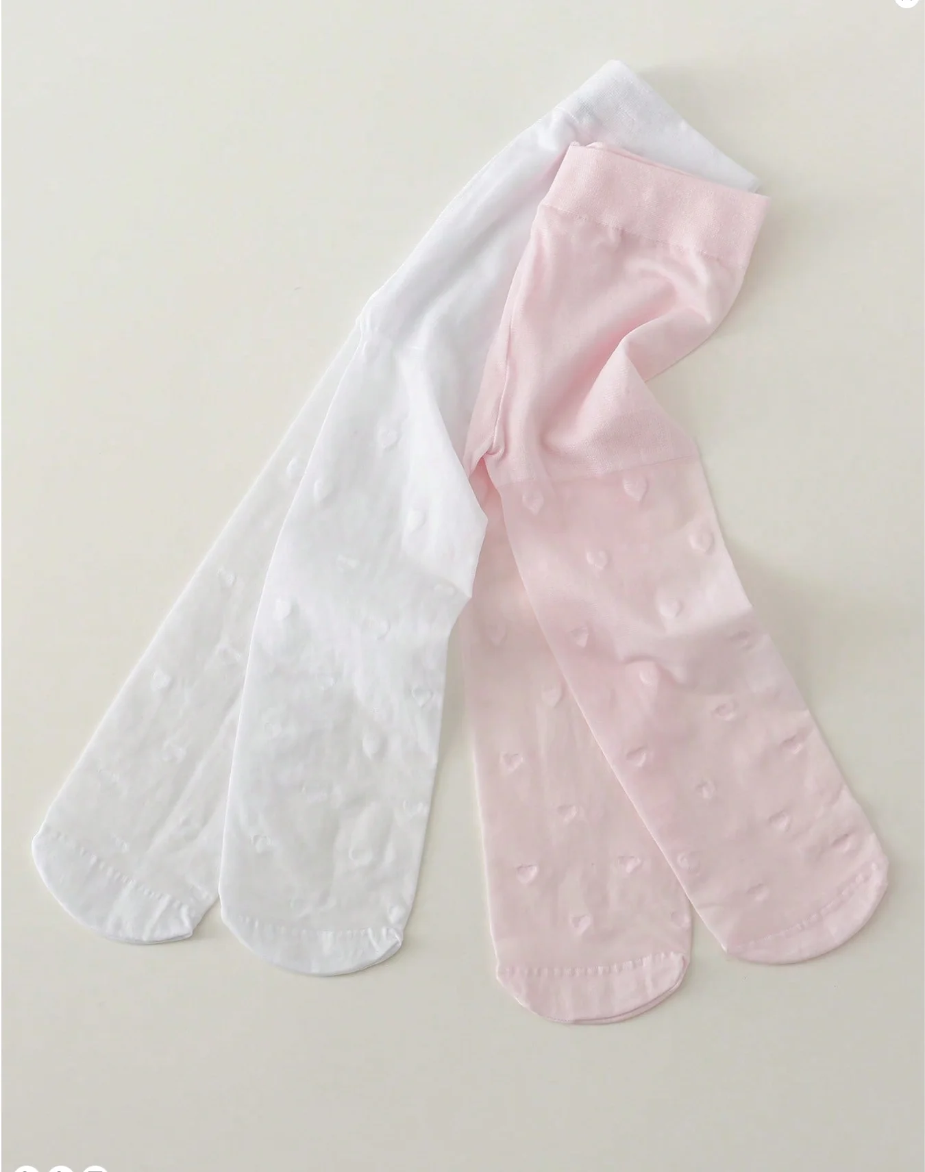 2 Paar Baby-Strumpfhosen für Mädchen, dünne Sommer-Leggings mit Liebesherz-Muster, Netzstrümpfe, kleine Prinzessin, weiße, weiche Strumpfhosen – Detail 5