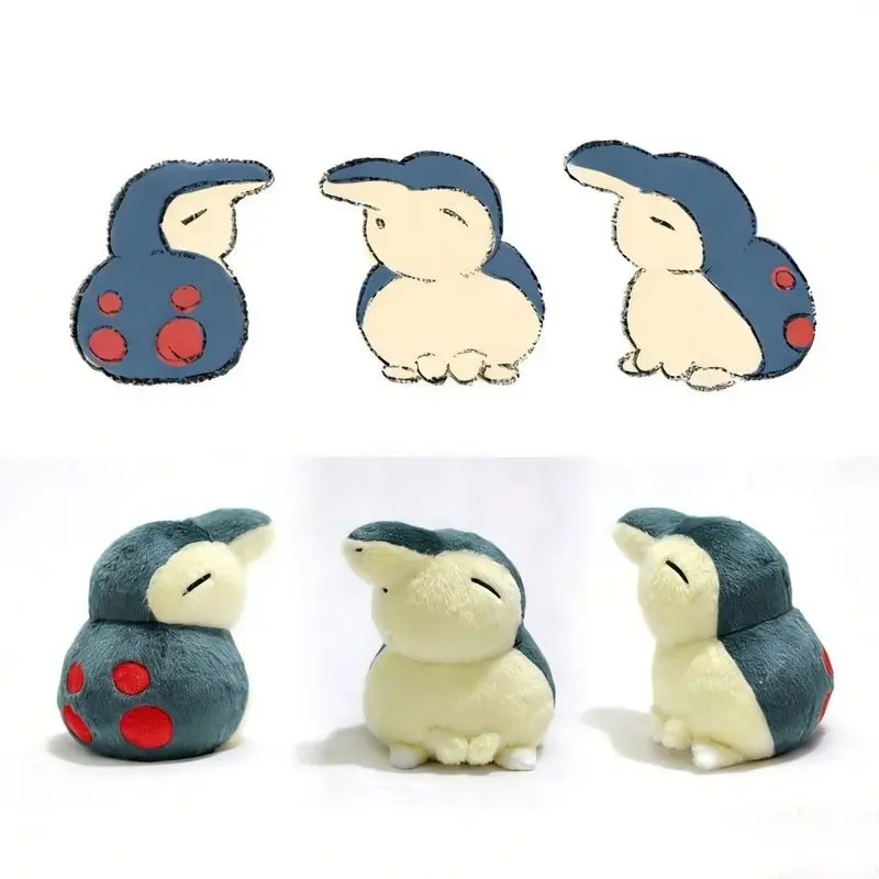 귀여운 Cyndaquil 플러시 핸드 퍼펫 15cm 귀여운 울트라 소프트 박제 동물..
