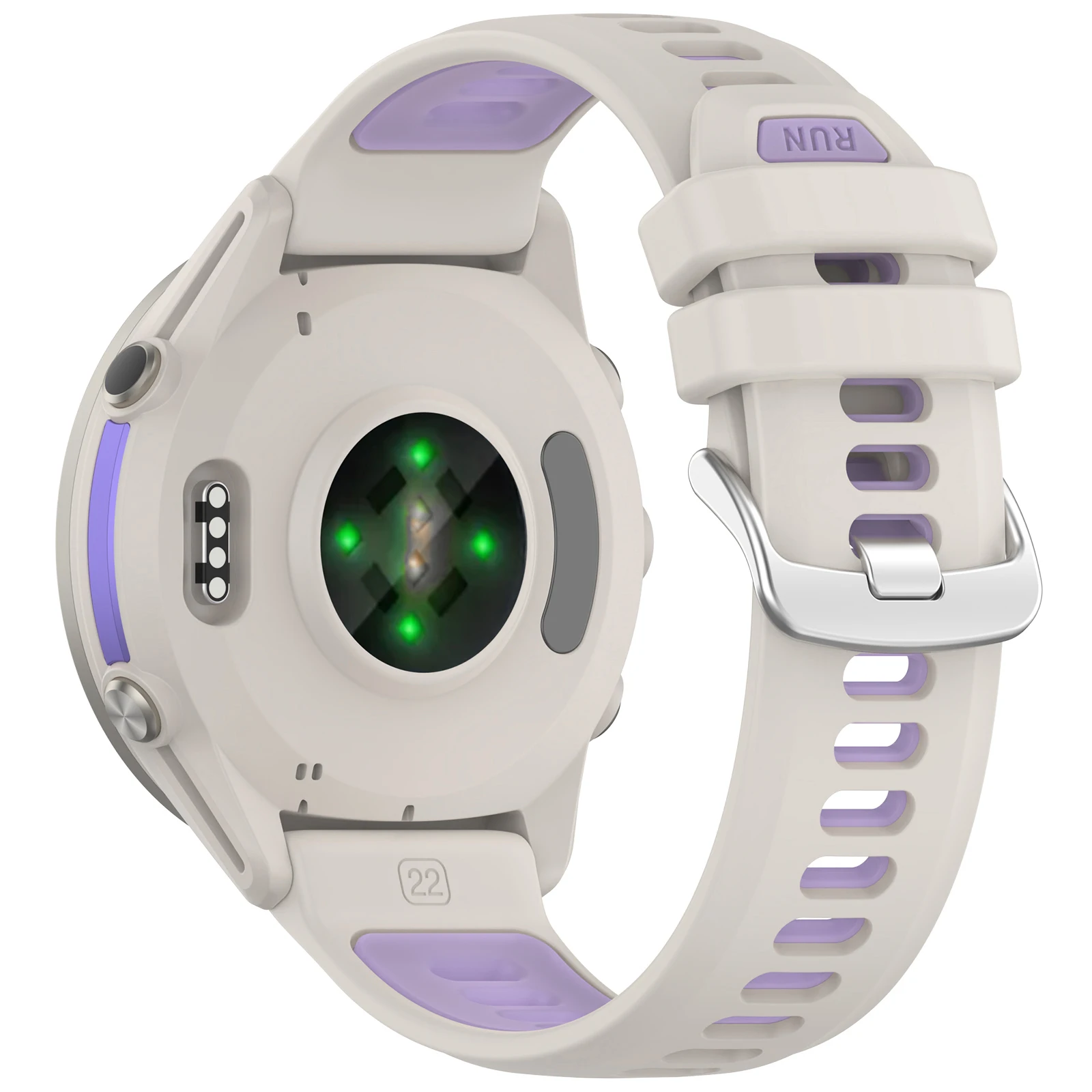 Two-Tone Silicone Sports Watch Band - Premium Wristband Strap Bracelet Accessory