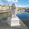 Fast Shipping.Lion of Florence Sentinel Statue, Handcast Polyresin, Antique Stone Finish, 13 Inches Wide, 21 Inches Deep，home. 2