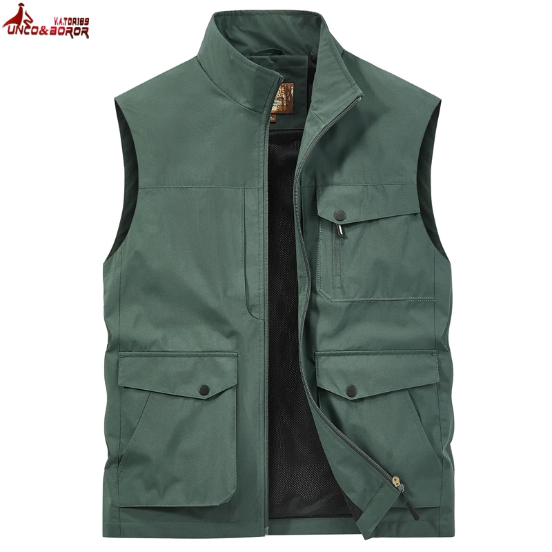 Gilet Pêche Sans Manches Léger Gilet Tactique Homme Sans Manches - Multi- poches, Séchage Rapide | Pêche, Randonnée, Voyage, Grand Format Gilet Pêche Séchage Rapide