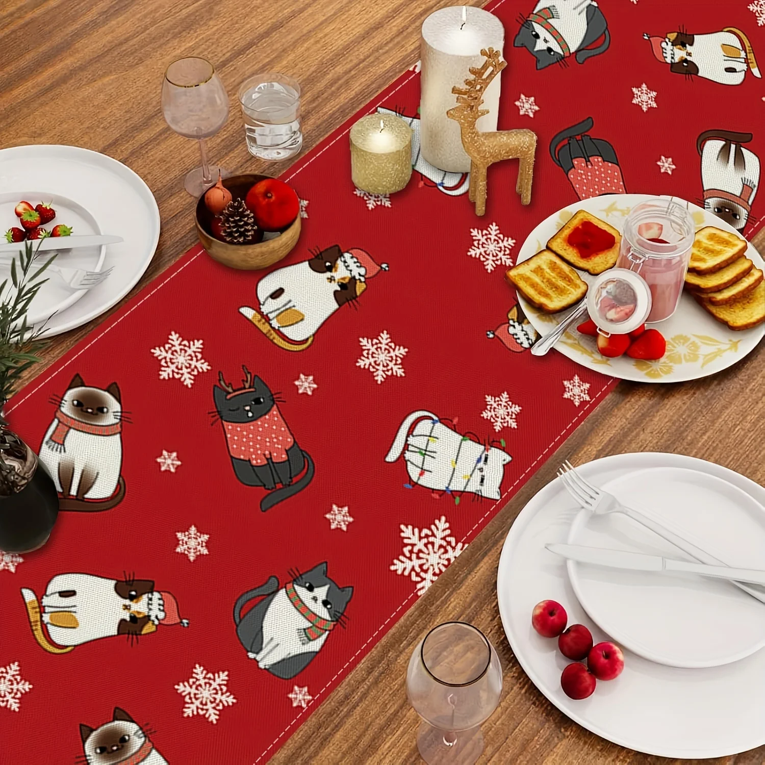 Christmas Cat Table Runner 5