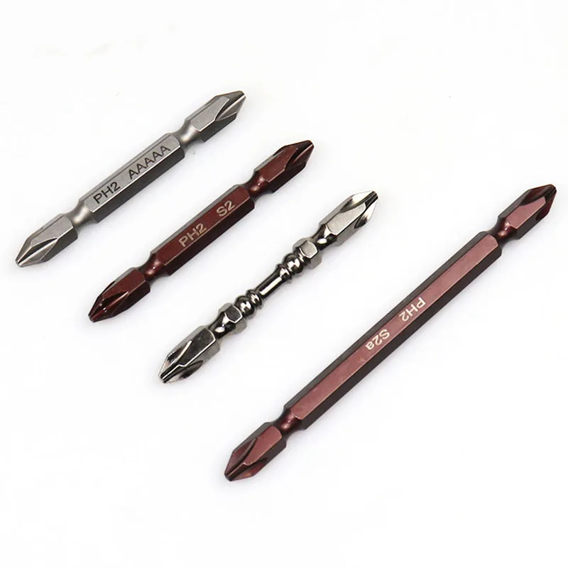 

Brand New High Quality S2 Double Head Cross Bit Strong Magnetic Super Electric Drill Driver Screw Bit Impact Cross Bit Tsui