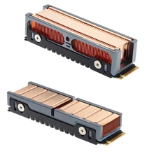  M.2 SSD Heatsink Cooler 2280 Solid State Hard Drive Radiator NGFF M2 NVME Copper Fins HDD Cooling Thermal Pad 401 W/mk 