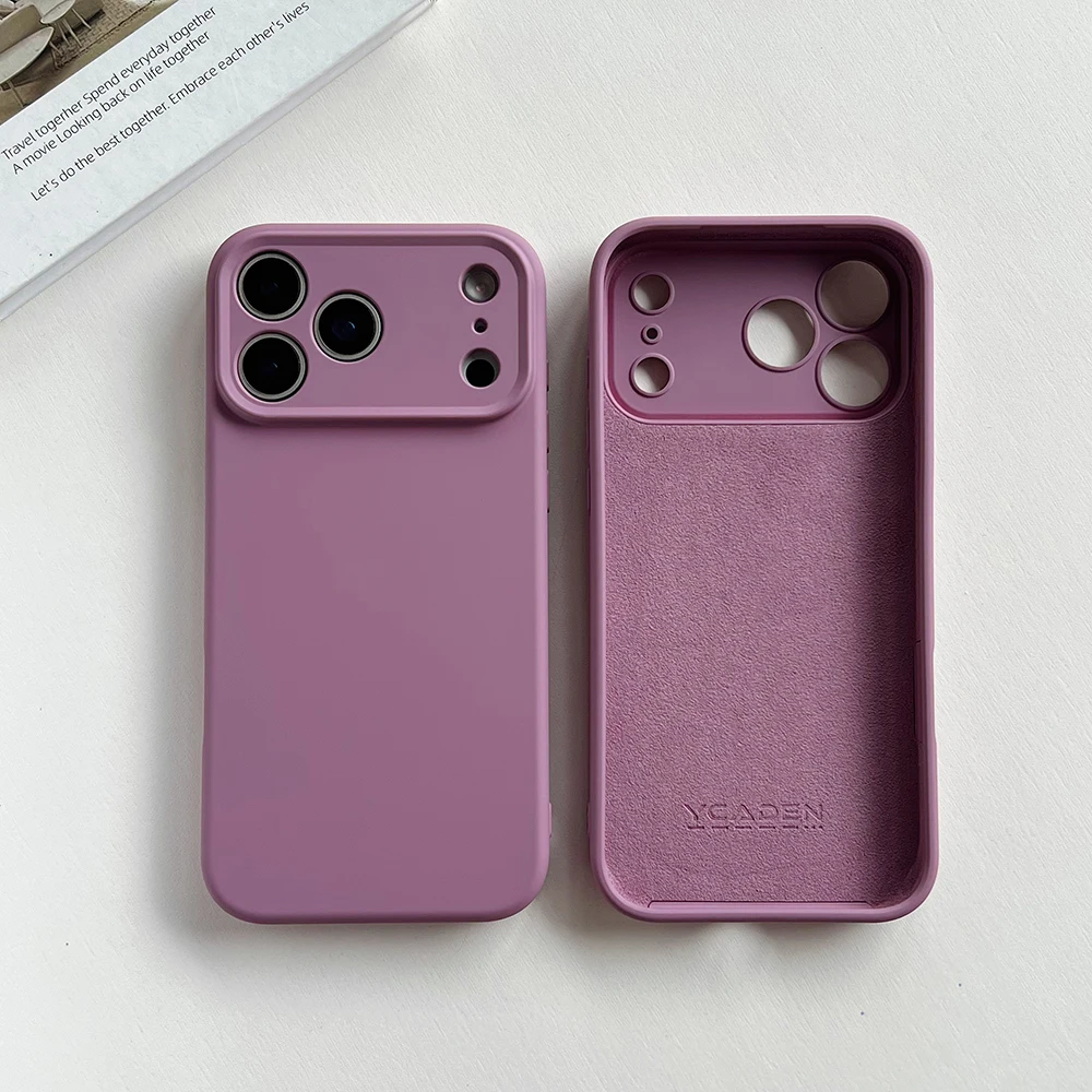 Premium Soft Liquid Silicone Phone Case - Solid Color Shockproof Cover