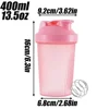 400ML Shaker Bottles Whey Protein Powder Mixer Bottle Sport Water Cups Fitness Gym Shaker Outdoor Portable Plastic Drink Cup 5