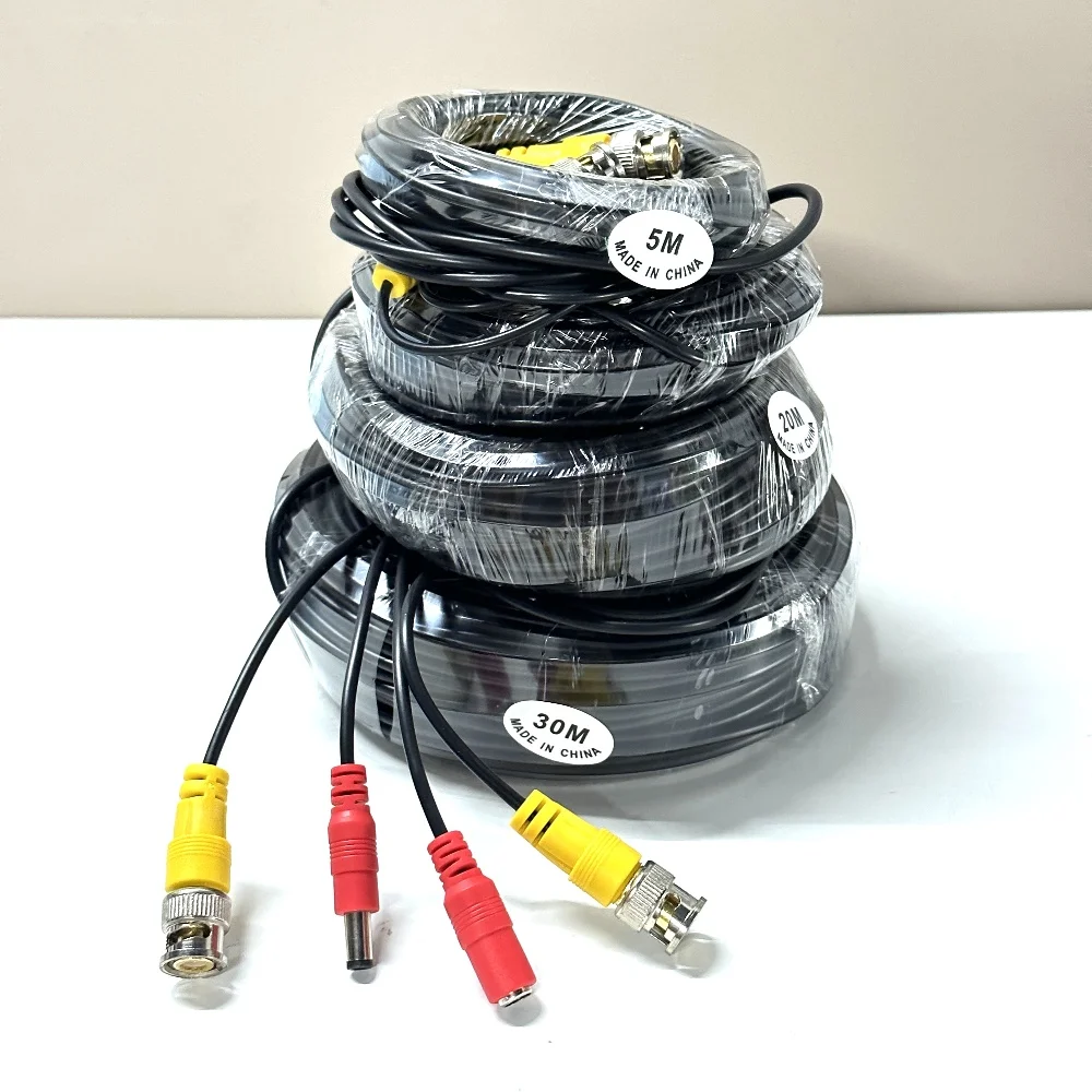 5-30M BNC + DC Connector 2 in 1 BNC CCTV Cable Coaxial Video Power AHD Cameras For DVR System