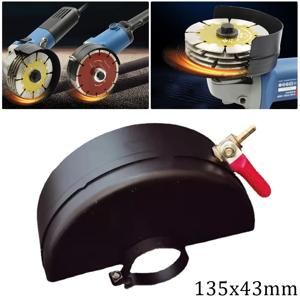 135*43mm Angle Grinder Protective Cover Safety Protector Dust Guard With Copper Control Valve For Slotting Grooving Machine