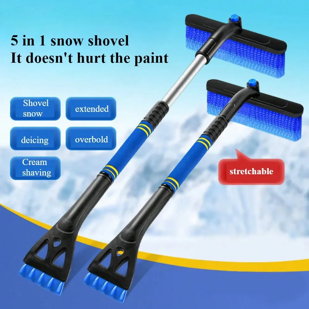 Snow Plow Brush Snow Shovel Car Shovel Tool Multi-purpose Removal Tool for Car Deicing Scraper Defrosting Brush