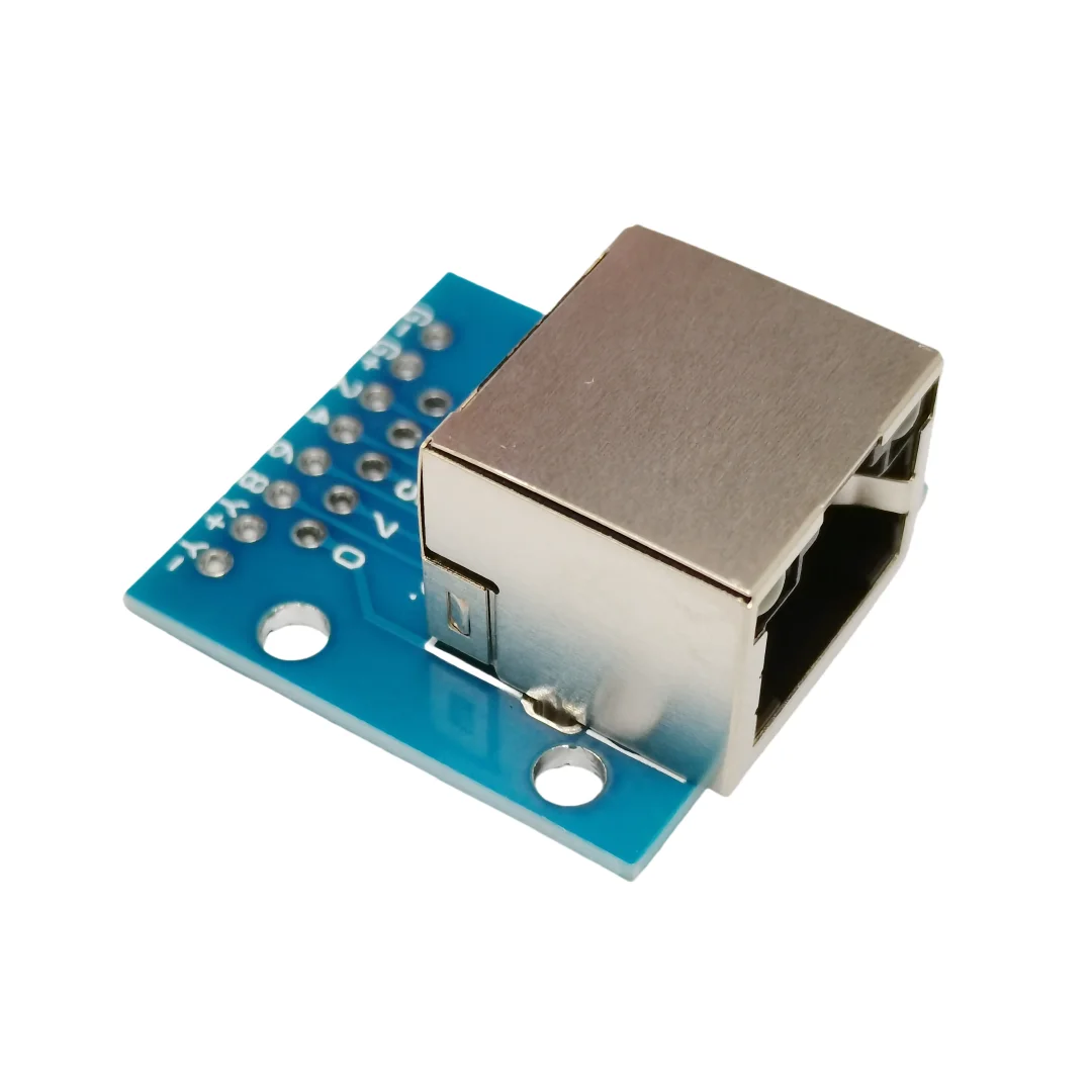 RJ45 Network Port Adapter Test Board Horizontal 8p Crystal Head Female Socket Circuit Board with Light