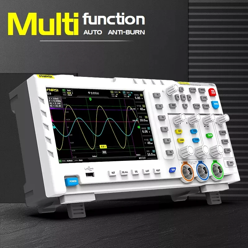 FNIRSI-1014D Digital Oscilloscope 2 In 1 Dual Channel Input Signal Generator 100MHz* 2 Ana-log Bandwidth 1GSa/s Sampling RateFNI 5