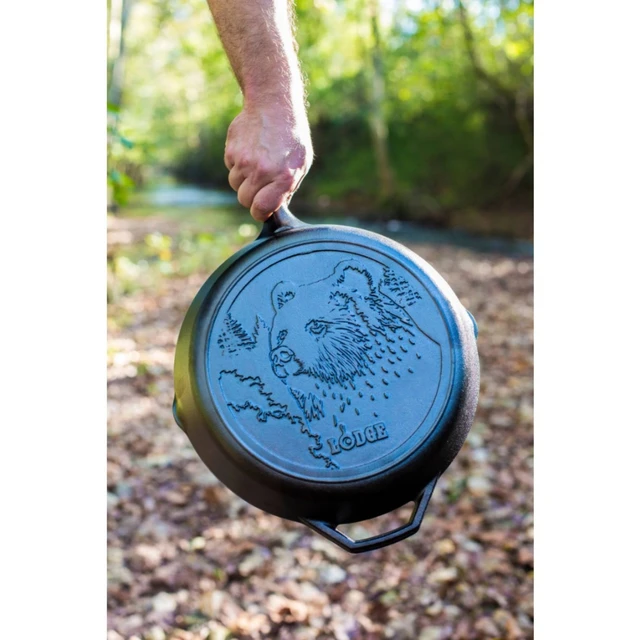 Cast Iron 12 Seasoned Bear Skillet, Wildlife Series - AliExpress